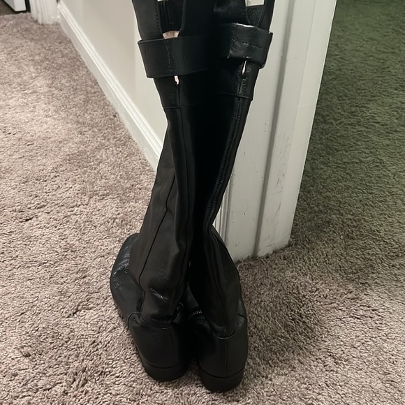 Michael Kors Black Leather Riding Boots - Picture 3 of 8
